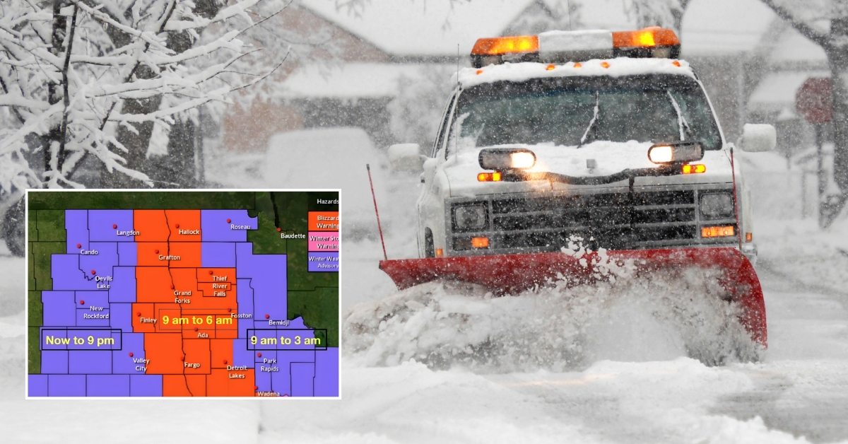 Warning for Red River Valley as Major Winter Storm Targets Midwest and ...